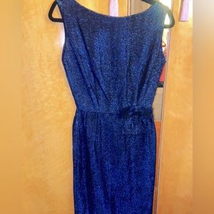 Vintage 1950’s blue lurex dress Cathy Gray